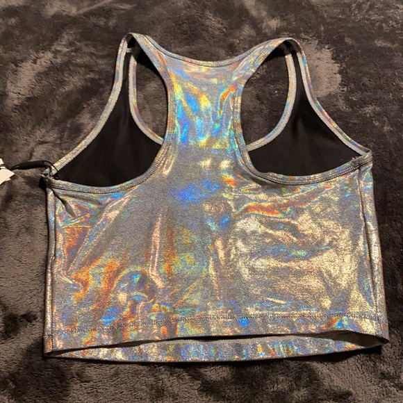 Calvin Klein Holographic crop top - Picture 2 of 4